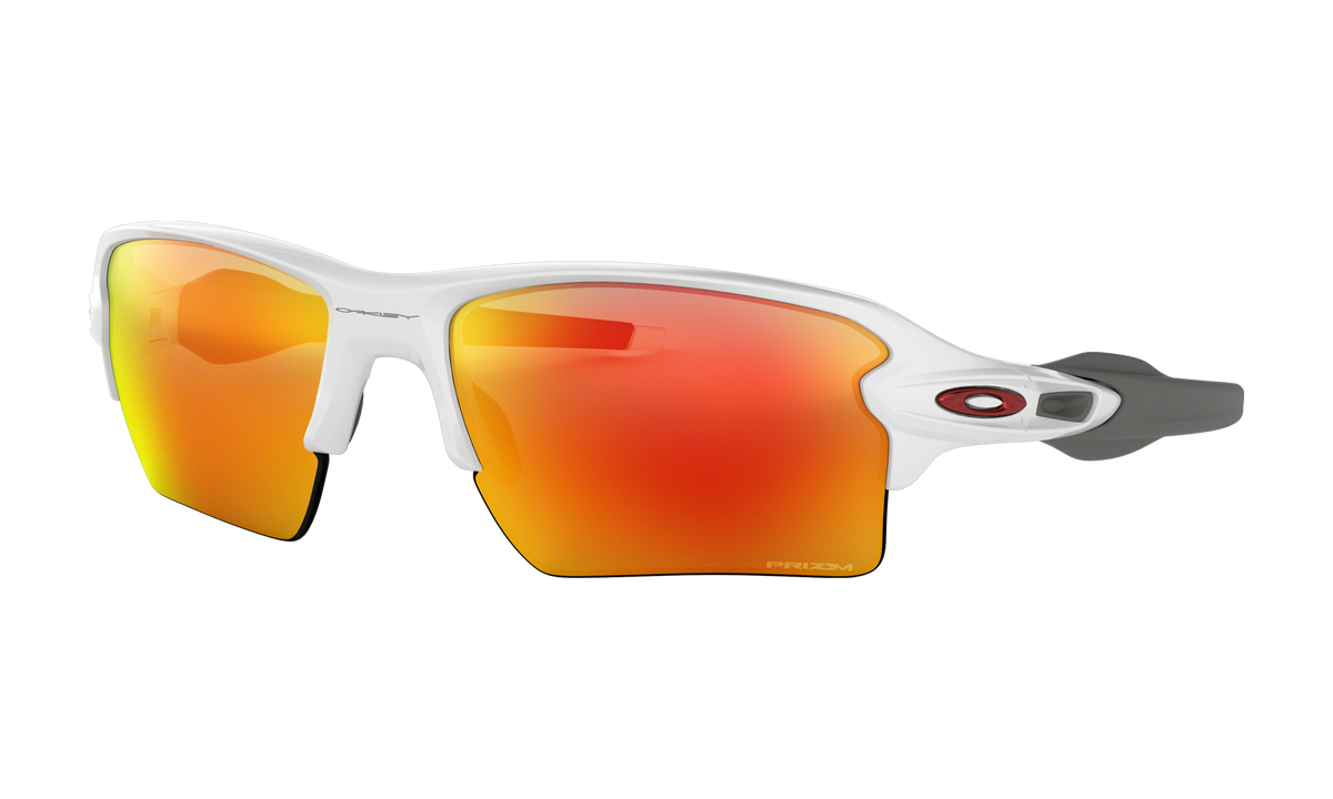 Men's Oakley Flak 2.0 XL Sunglasses in Polished White Prizm Ruby