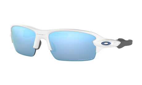 Men's Oakley Flak XS Sunglasses in Polished White Prizm Deep Water Polarized 