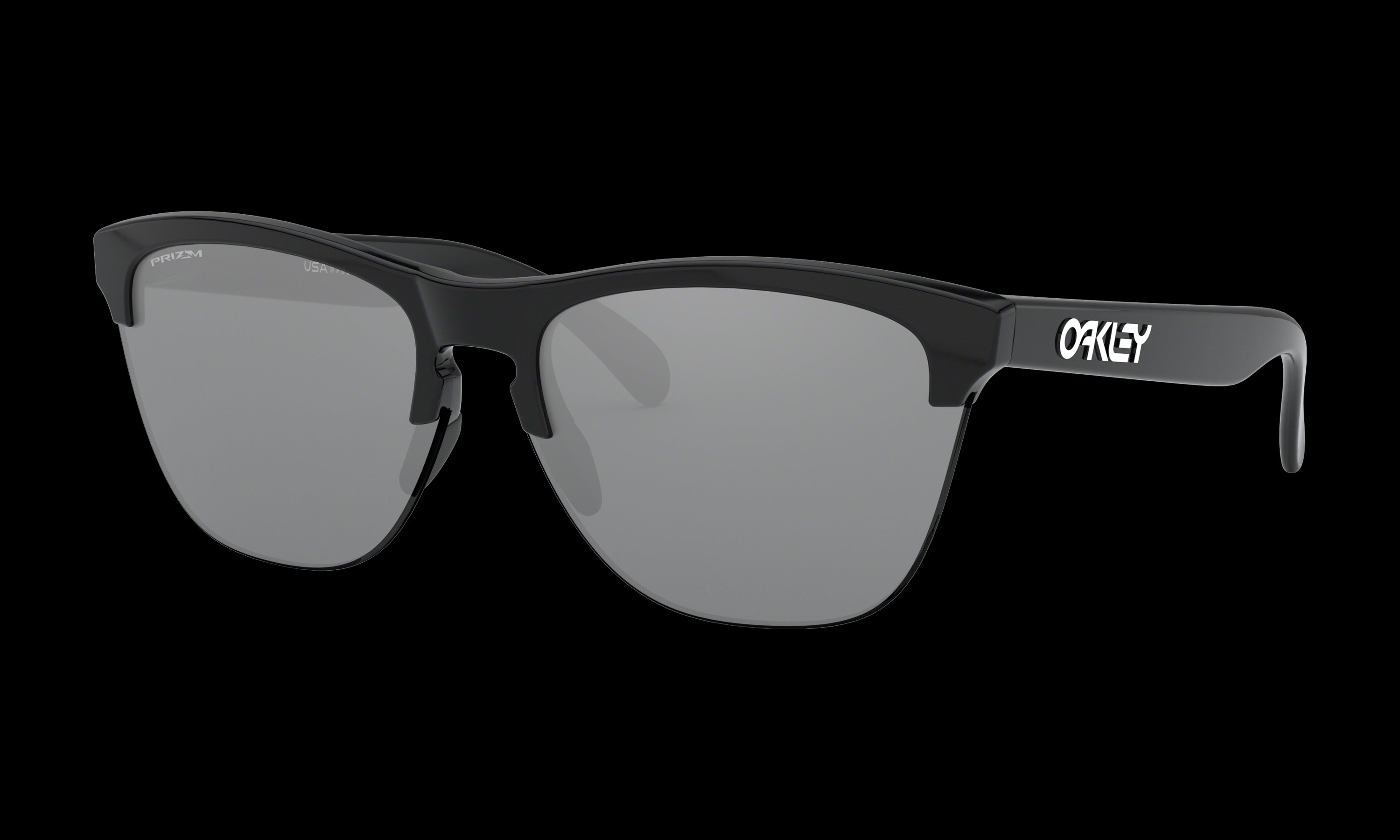 Men's Oakley Frogskins Lite Sunglasses in Polished Black Prizm Black 