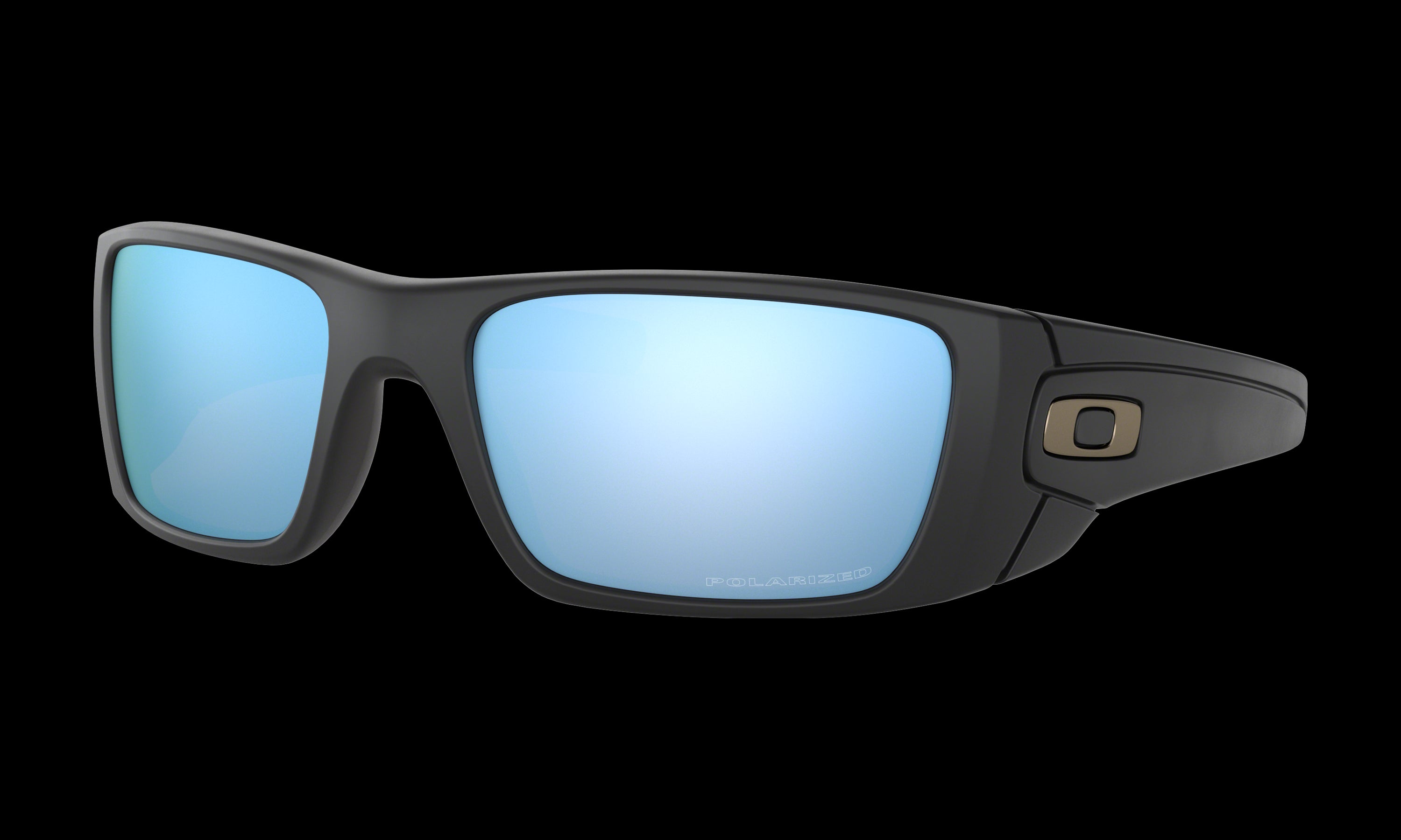 Men's Oakley Fuel Cell Sunglasses in Matte Black Prizm Deep Water Polarized