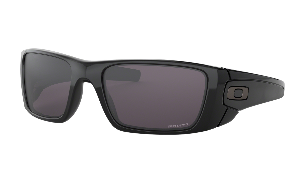 Men's Oakley Fuel Cell Sunglasses in Polished Black Prizm Grey
