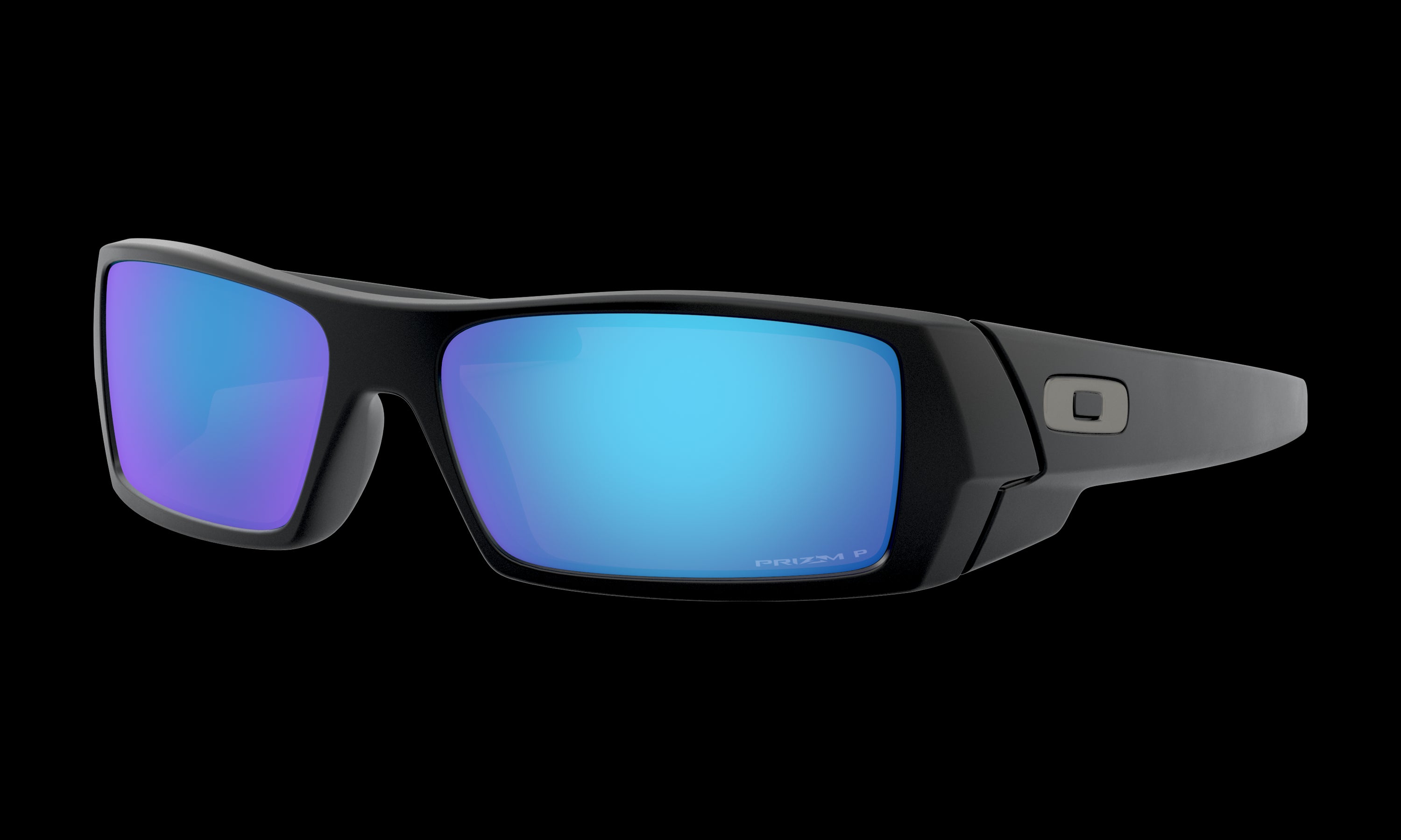 Men's Oakley Gascan Sunglasses in Matte Black Prizm Sapphire Polarized 