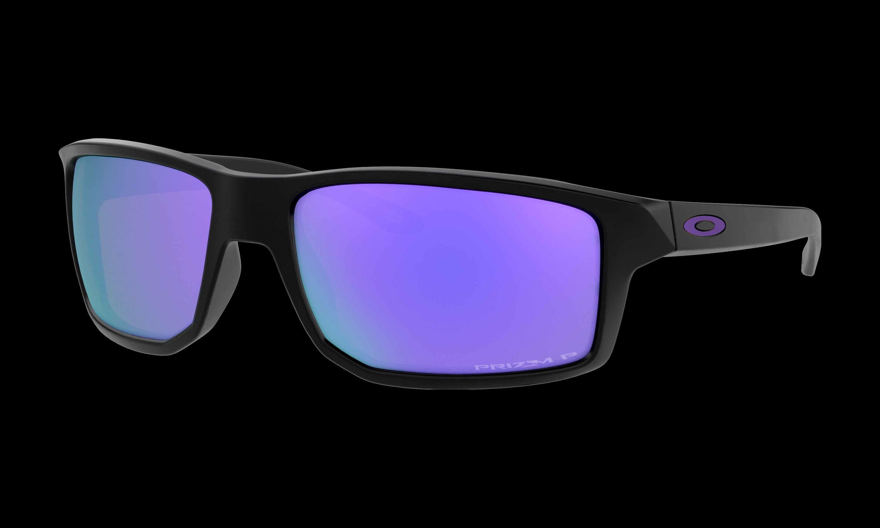 Men's Oakley Gibston Sunglasses in Matte Black Prizm Violet Polarized