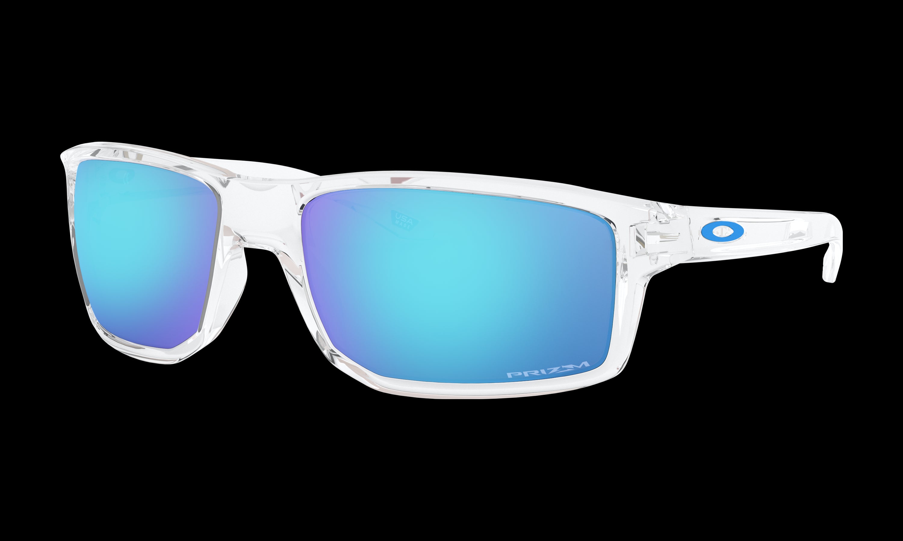 Men's Oakley Gibston Sunglasses in Polished Clear Prizm Sapphire