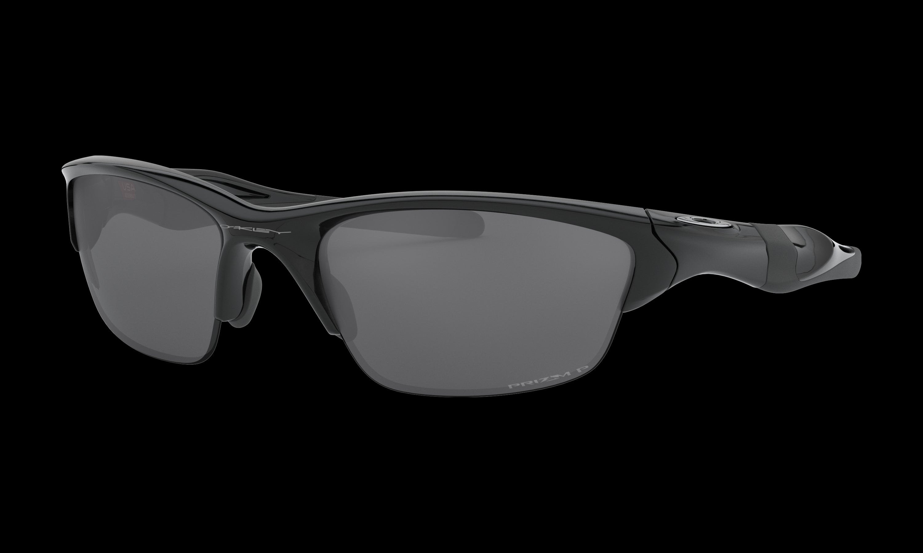 Men's Oakley Half Jacket 2.0 (Asia Fit) Sunglasses in Polished Black Prizm Black Polarized 