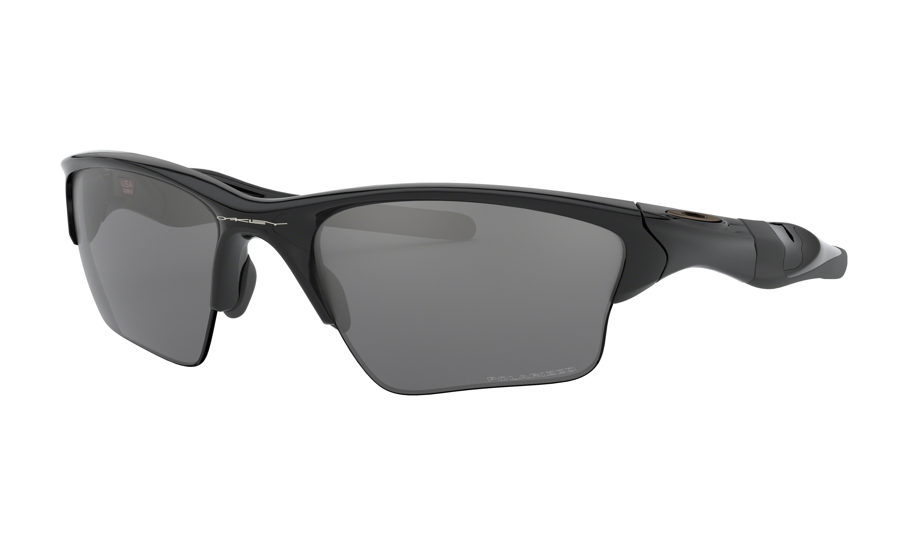 Men's Oakley Half Jacket 2.0 XL Sunglasses in Polished Black Black Iridium Polarized