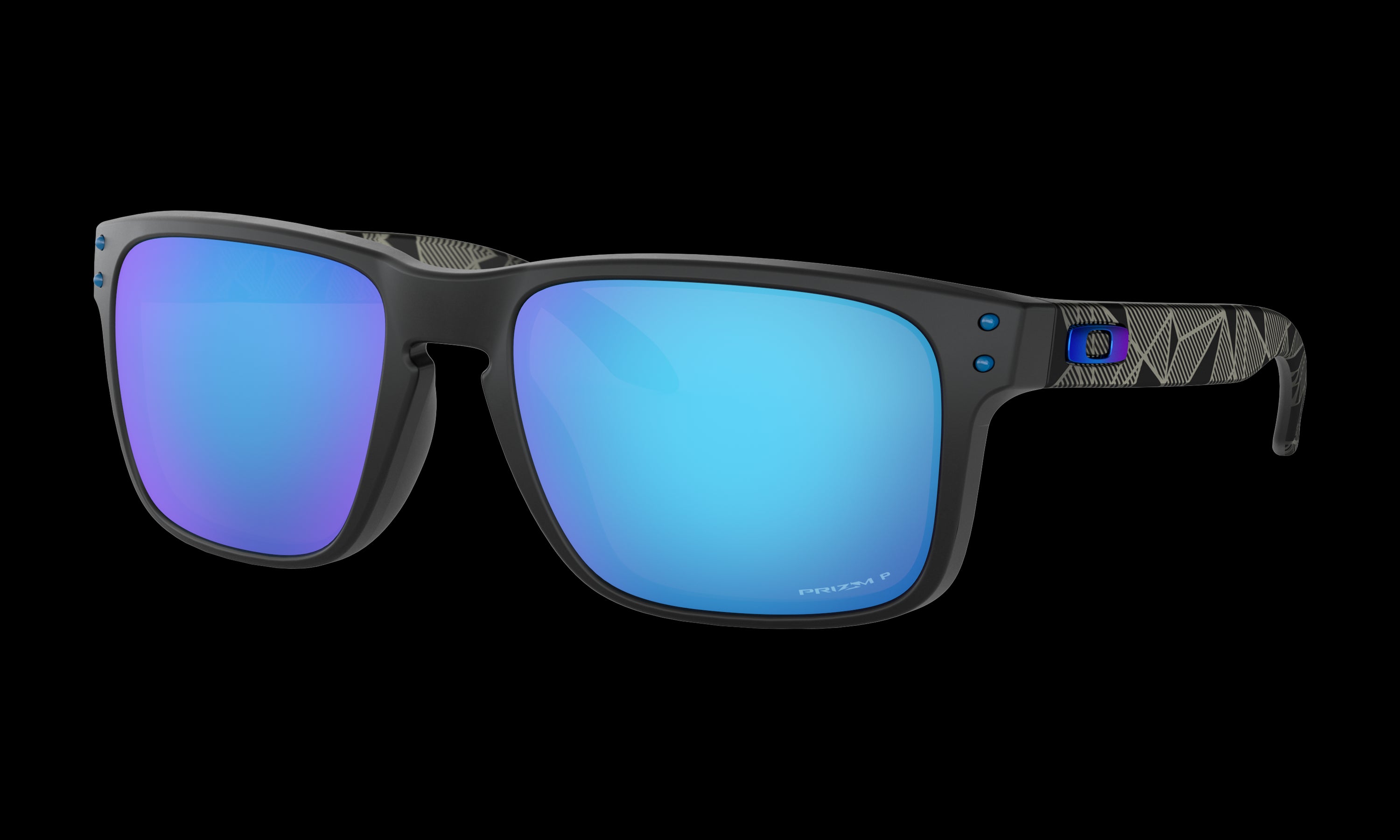 Men's Oakley Holbrook Sunglasses in Matte Black Prizm atic Prizm Sapphire Polarized 