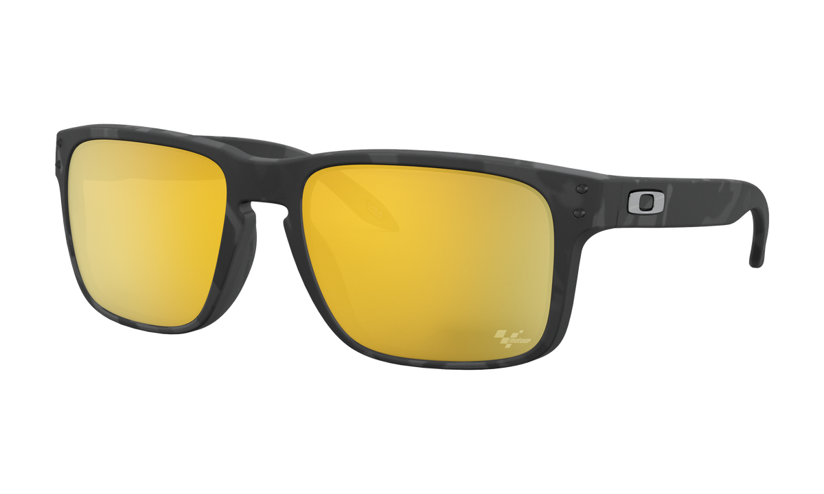 Men's Oakley Holbrook Sunglasses in Matte Black Tortoise Prizm 24K Polarized 