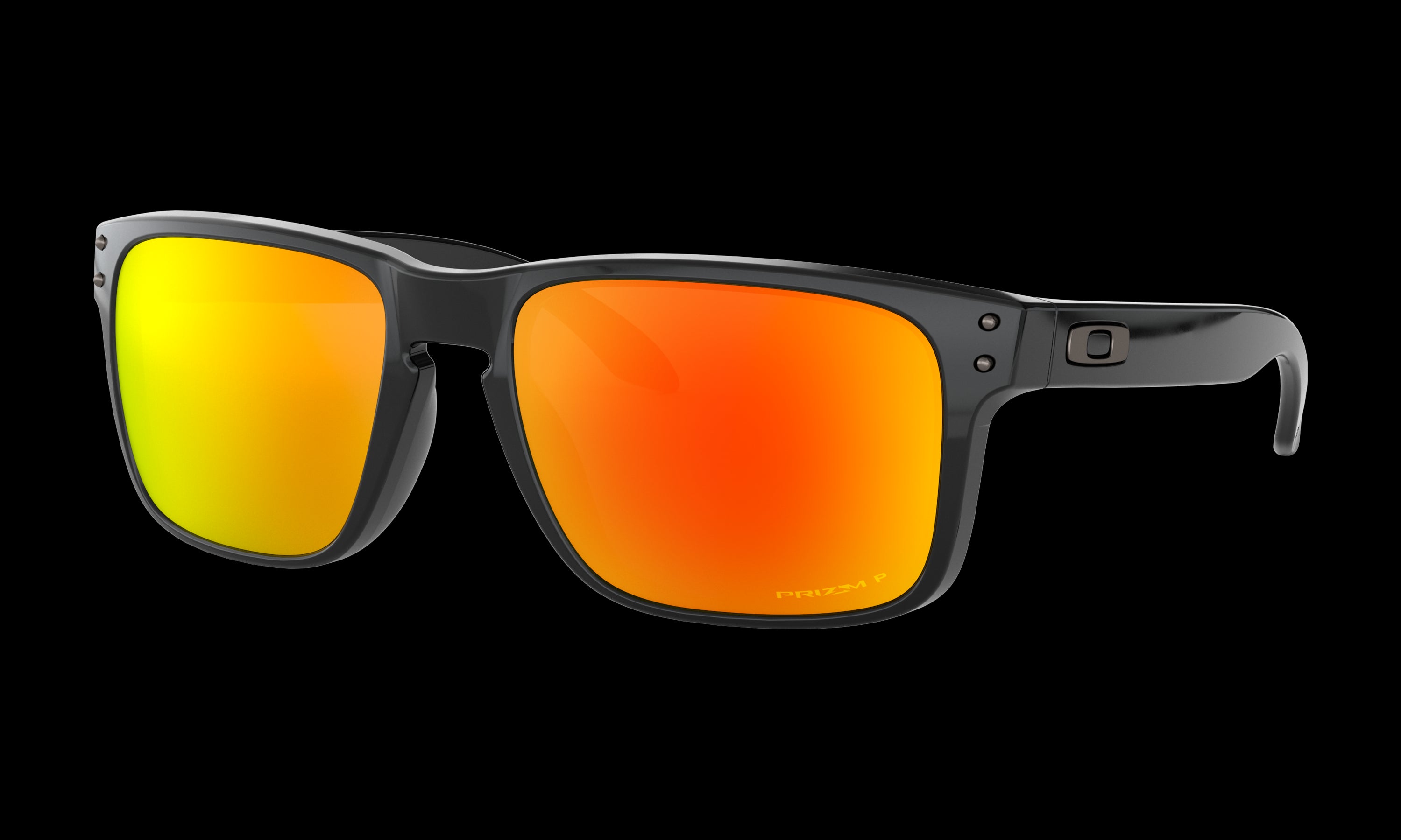 Men's Oakley Holbrook Sunglasses in Polished Black Prizm Ruby Polarized 