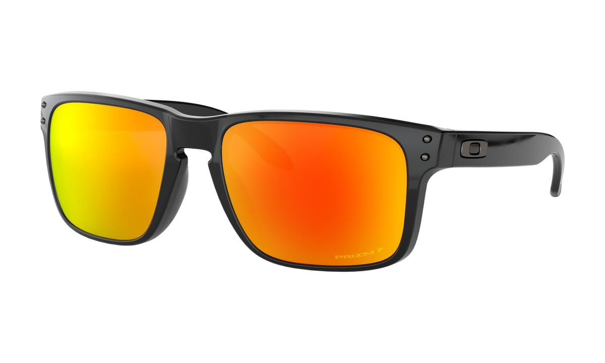 Men's Oakley Holbrook Sunglasses in Polished Black Prizm Ruby Polarized 
