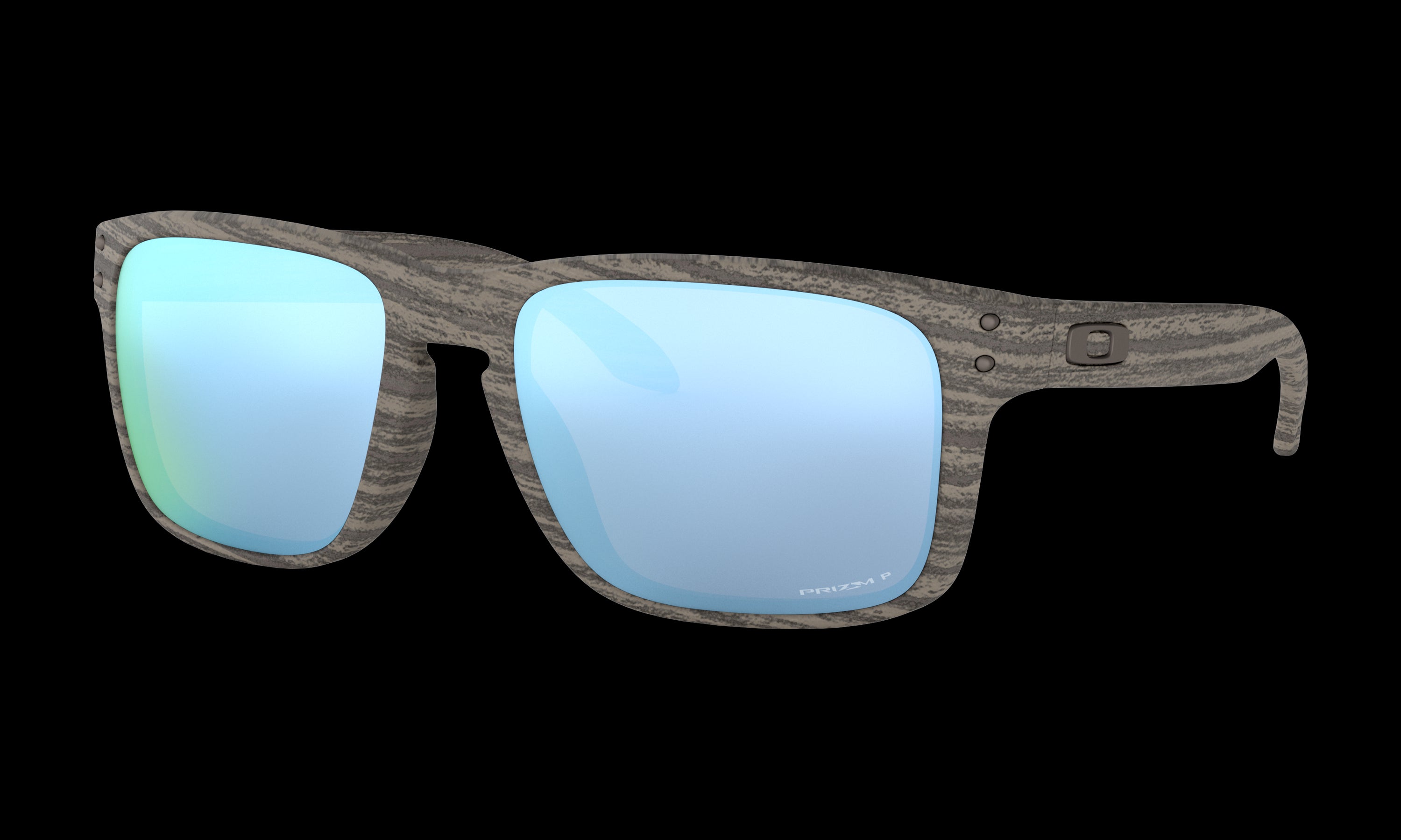 Men's Oakley Holbrook Sunglasses in Woodgrain Prizm Deep Water Polarized 