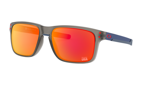 Men's Oakley Holbrook Mix Team USA Collection Sunglasses in Matte Grey Ink Prizm Ruby