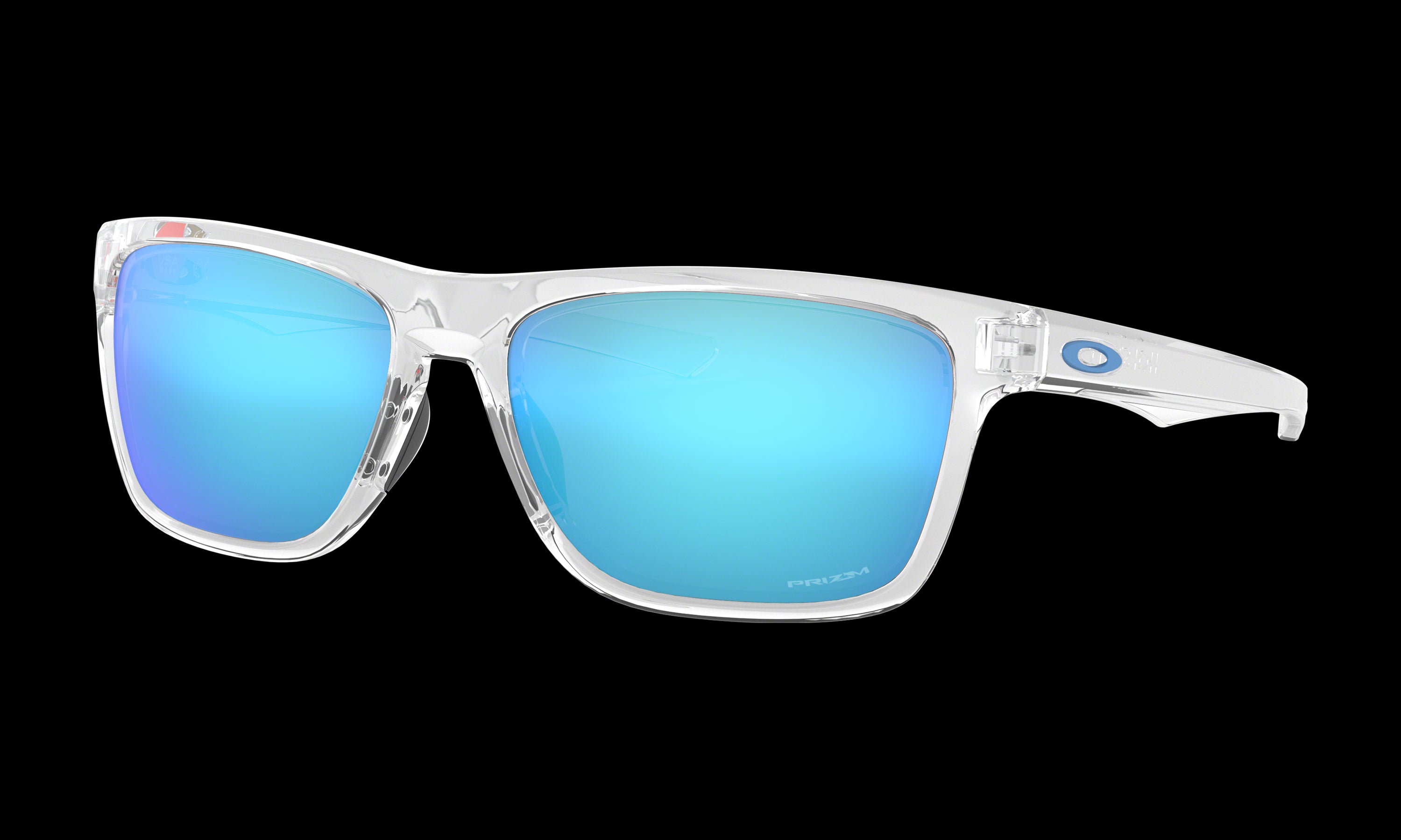 Men's Oakley Holston Sunglasses in Polished Clear Prizm Sapphire