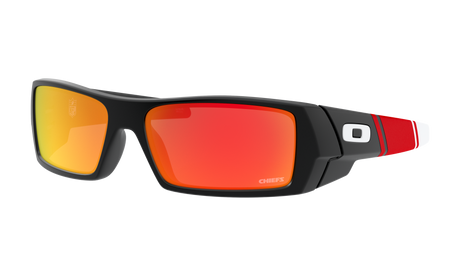 Men's Oakley Kansas City Chiefs Gascan Sunglasses in Matte Black Prizm Ruby