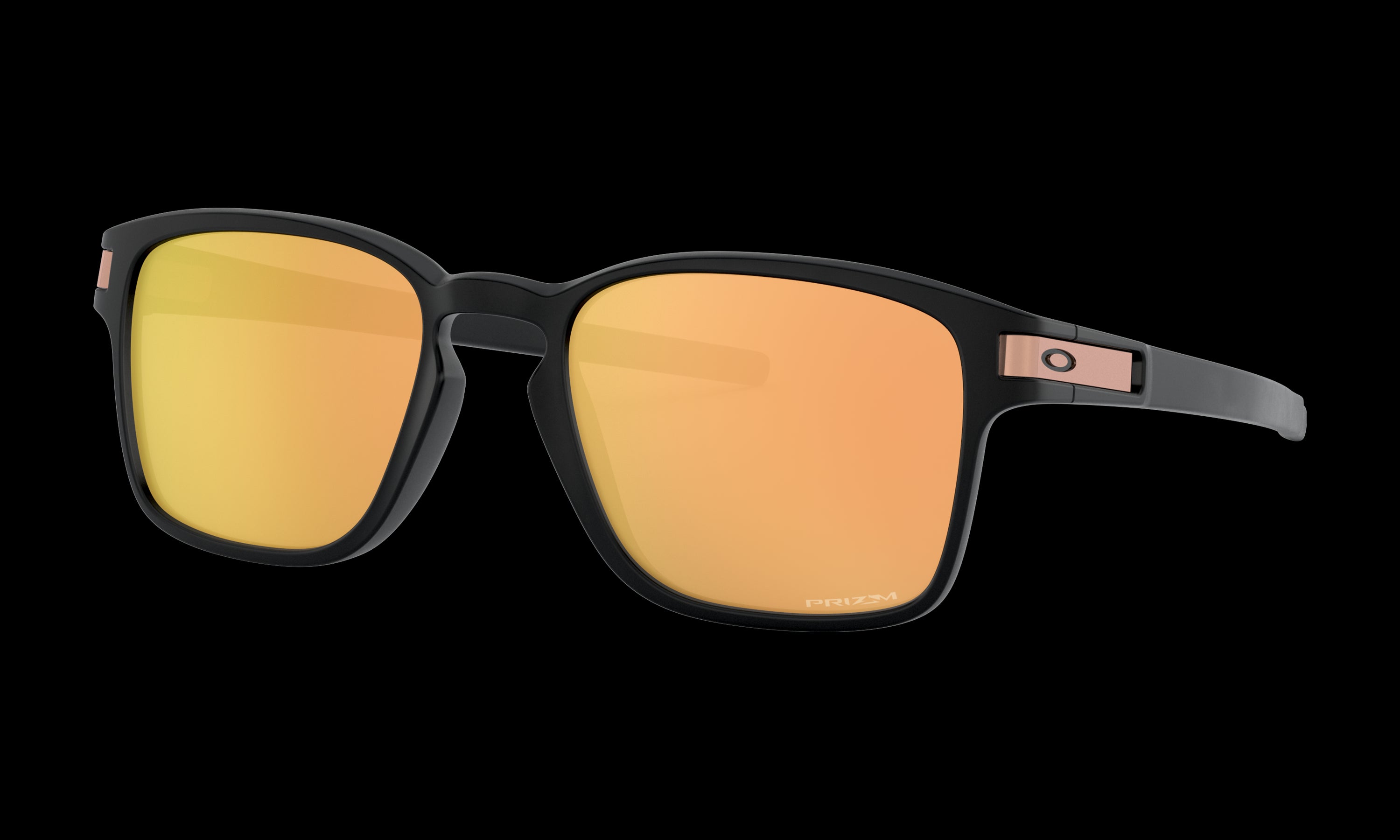 Men's Oakley Latch Sq (Asia Fit) Sunglasses in Matte Black Prizm Rose Gold