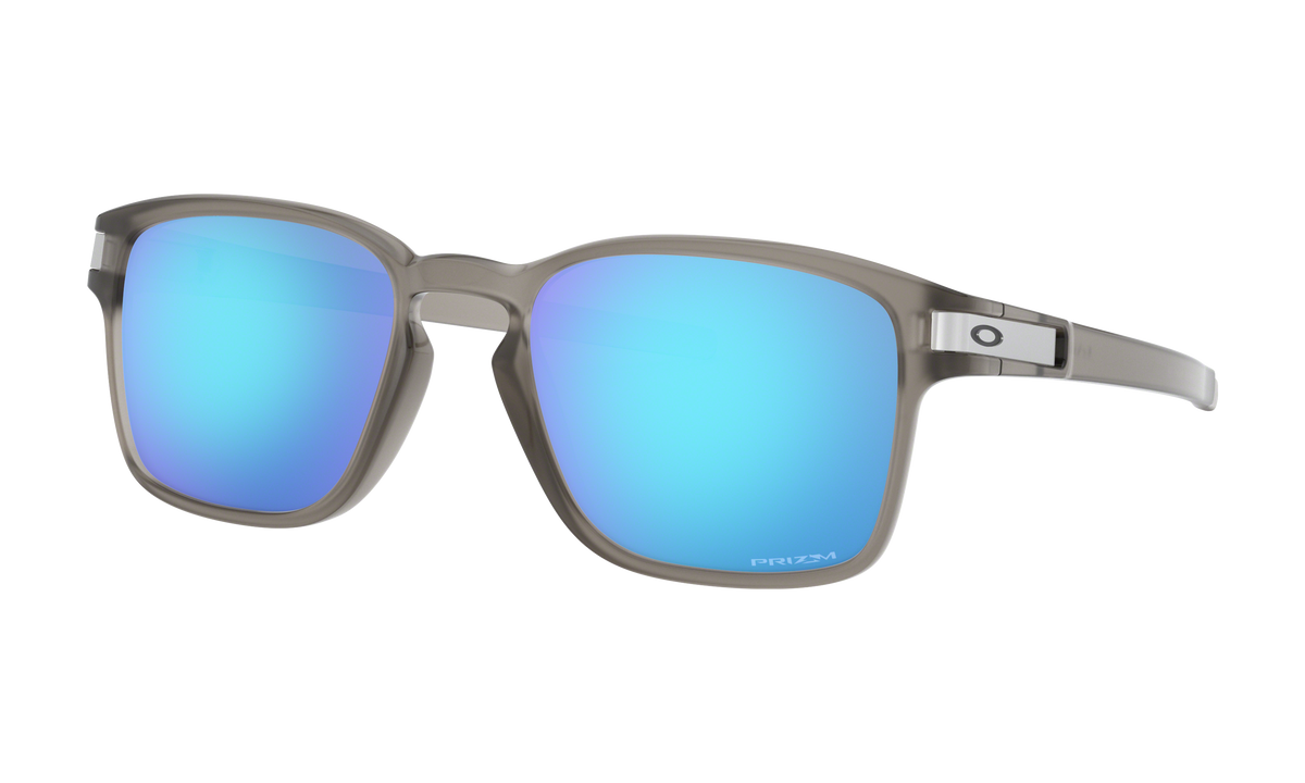 Men's Oakley Latch Sq (Asia Fit) Sunglasses in Matte Grey Ink Prizm Sapphire