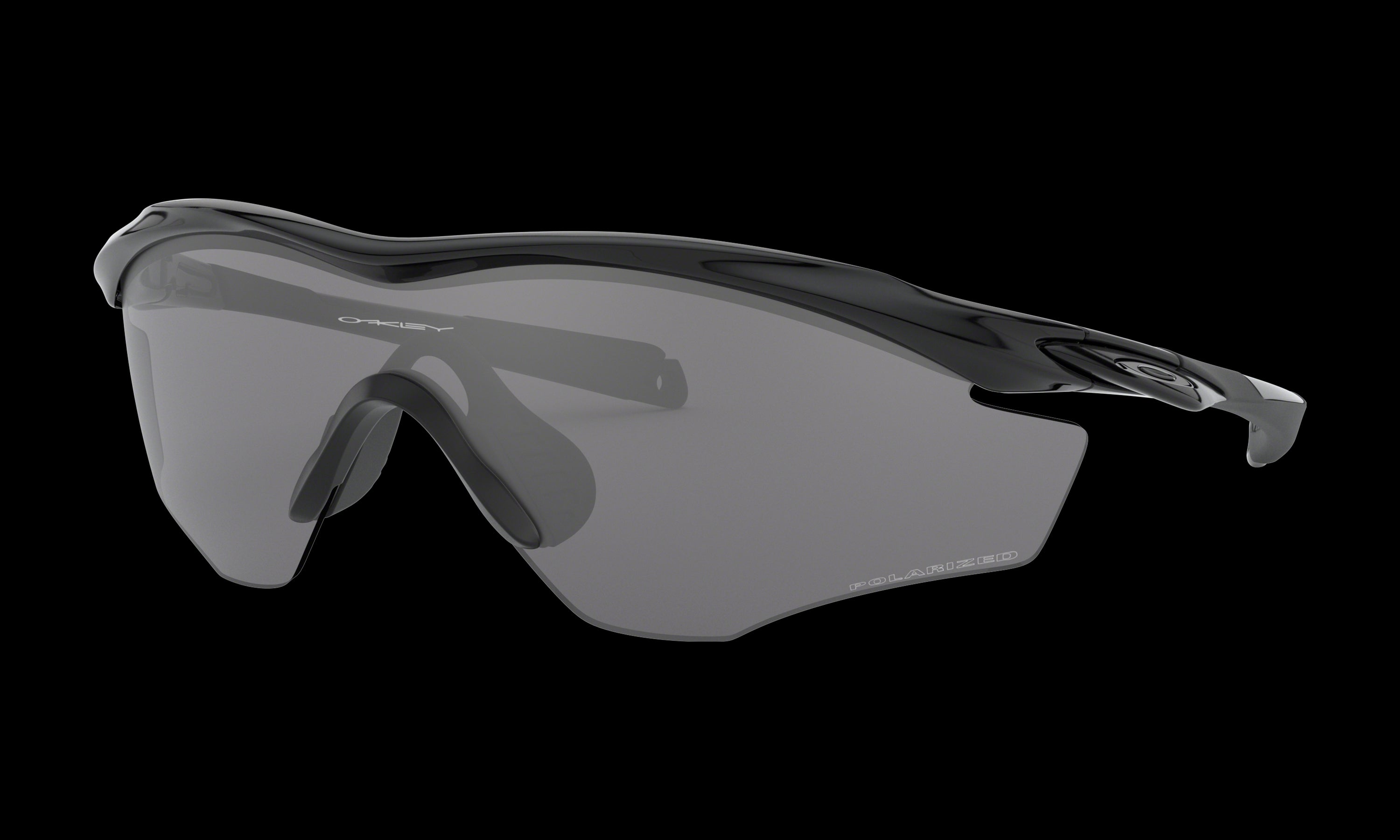 Men's Oakley M2 Frame XL Sunglasses in Polished Black Black Iridium Polarized 