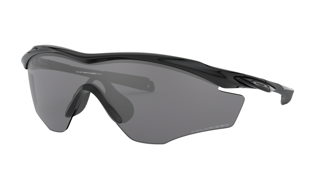 Men's Oakley M2 Frame XL Sunglasses in Polished Black Black Iridium Polarized 