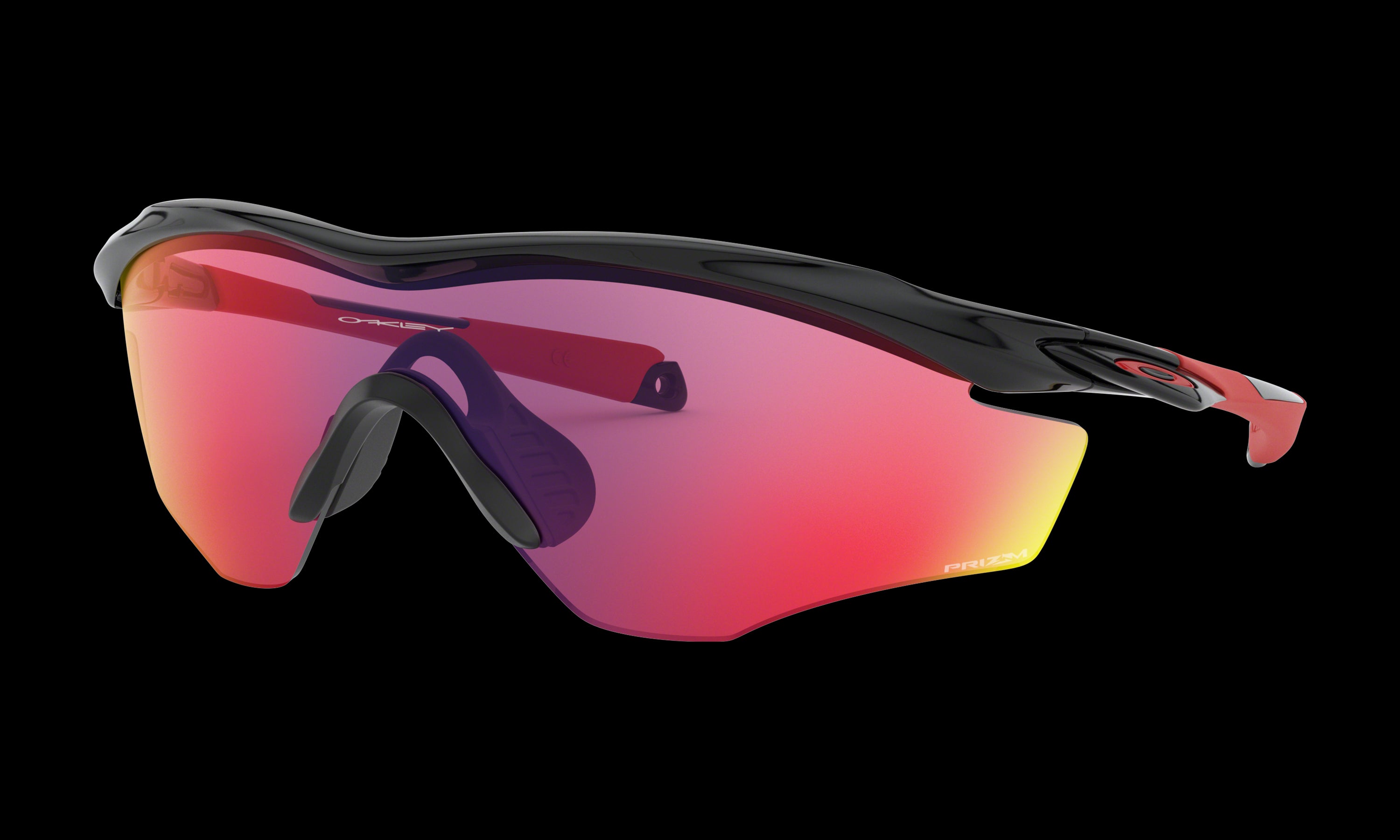Men's Oakley M2 Frame XL Sunglasses in Polished Black Prizm Road