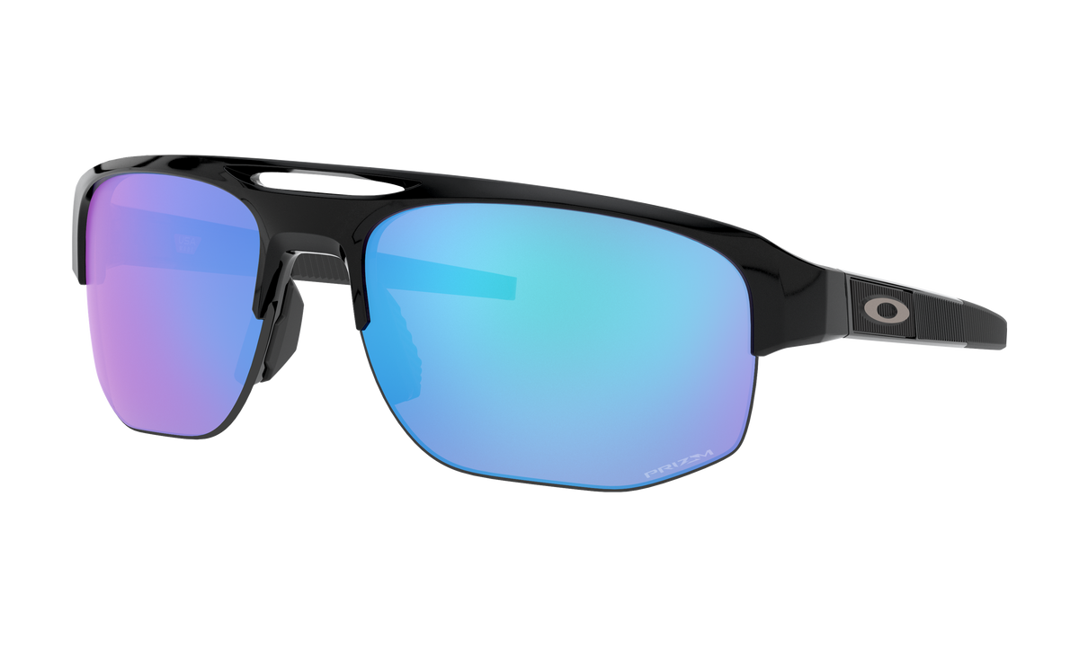 Men's Oakley Mercenary (Asia Fit) Sunglasses in Polished Black Prizm Sapphire