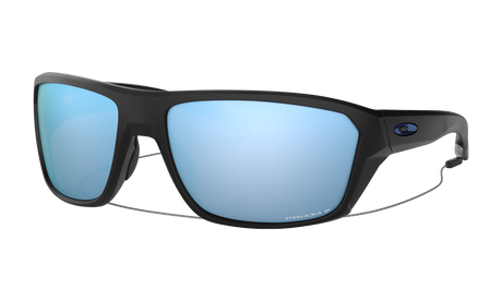 Men's Oakley Split Shot Sunglasses in Matte Black Prizm Deep Water Polarized 