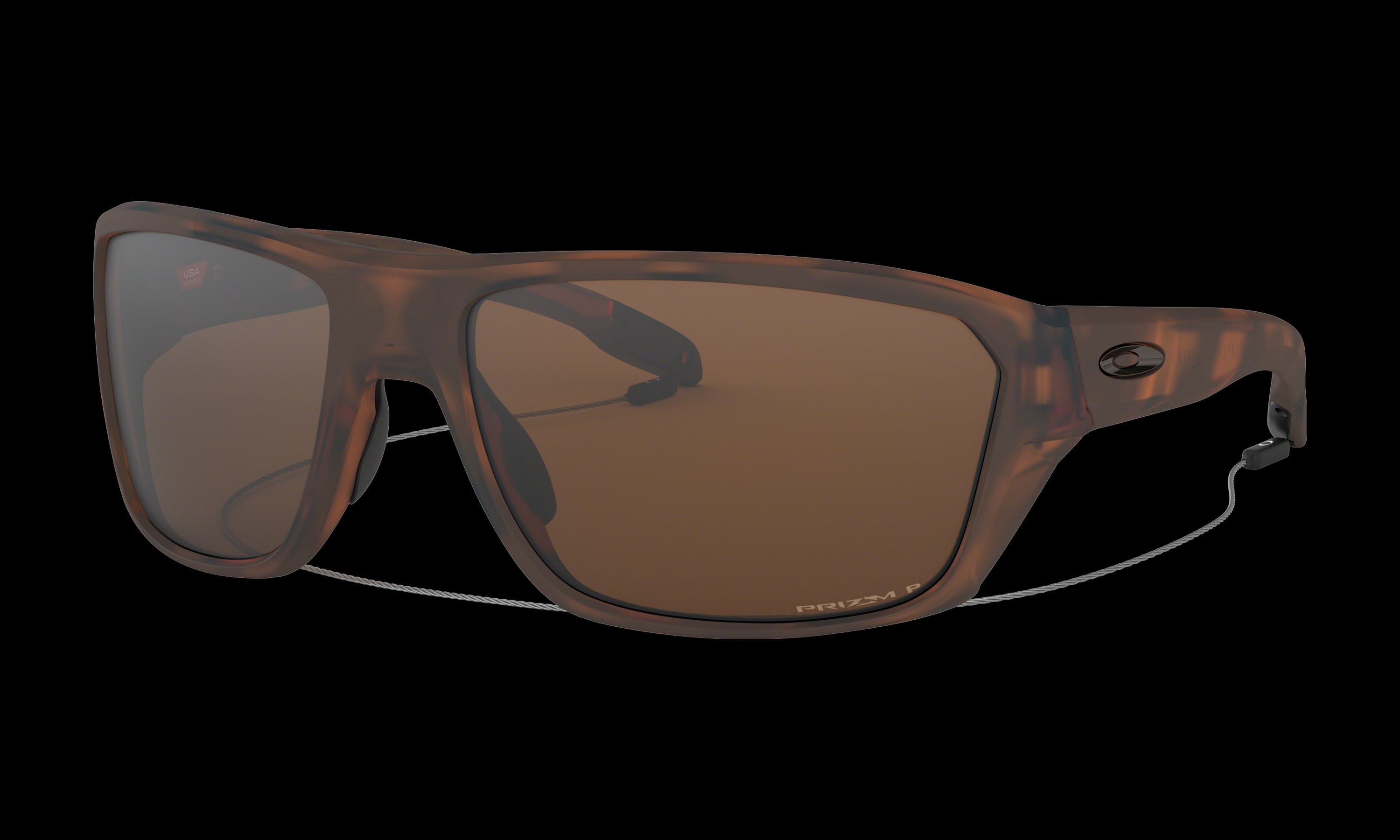 Men's Oakley Split Shot Sunglasses in Matte Brown Tortoise Prizm Tungsten Polarized 