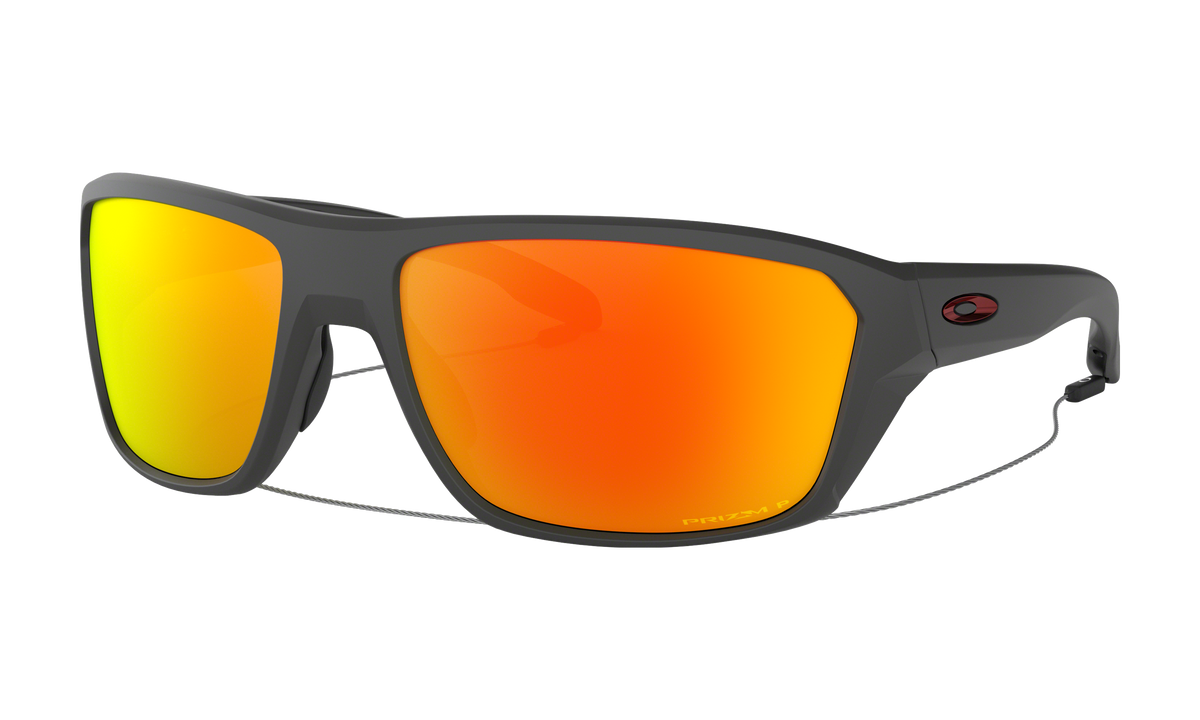 Men's Oakley Split Shot Sunglasses in Matte Heather Grey Prizm Ruby Polarized 