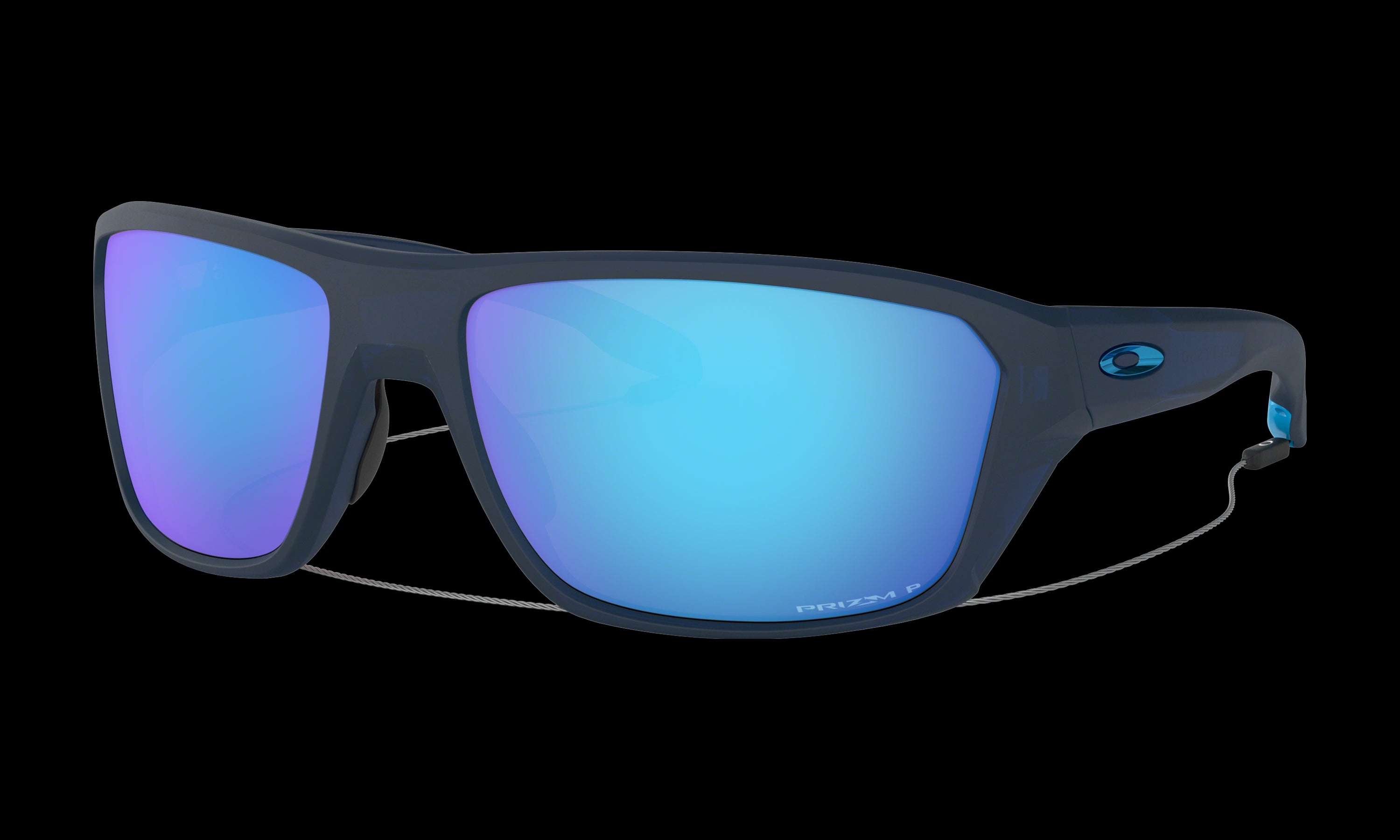 Men's Oakley Split Shot Sunglasses in Matte Translucent Blue Prizm Sapphire Polarized 