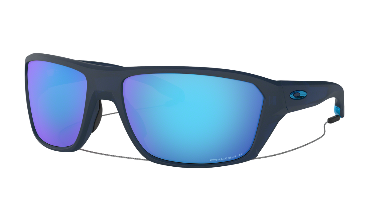 Men's Oakley Split Shot Sunglasses in Matte Translucent Blue Prizm Sapphire Polarized 