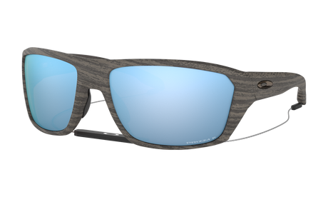 Men's Oakley Split Shot Sunglasses in Woodgrain Prizm Deep Water Polarized 