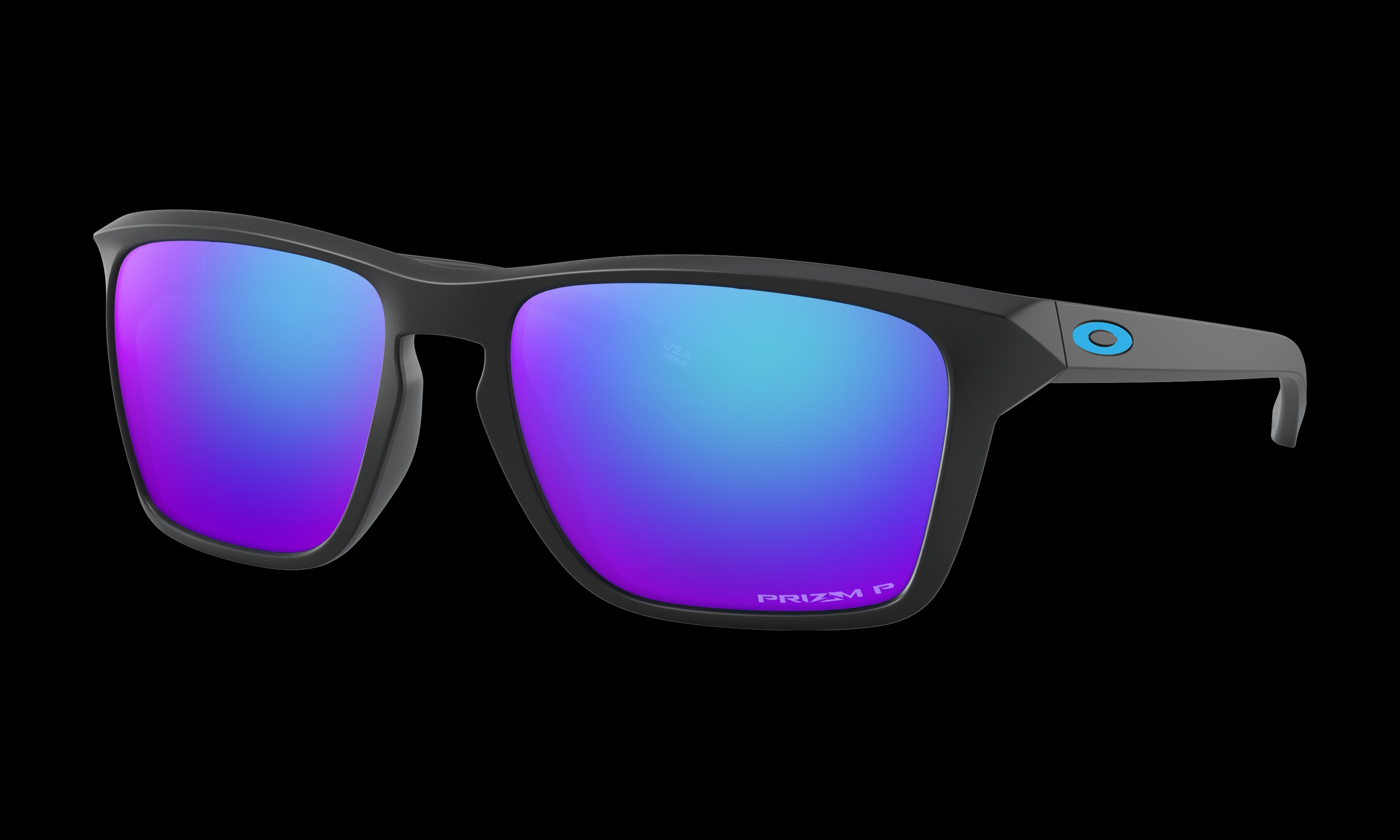 Men's Oakley Sylas (Asia Fit) Sunglasses in Matte Black Prizm Sapphire Polarized 