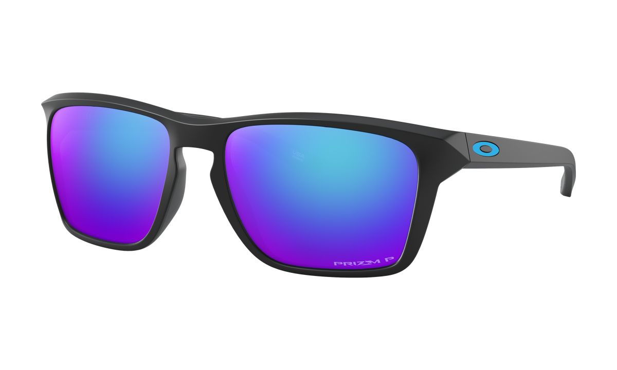 Men's Oakley Sylas (Asia Fit) Sunglasses in Matte Black Prizm Sapphire Polarized 