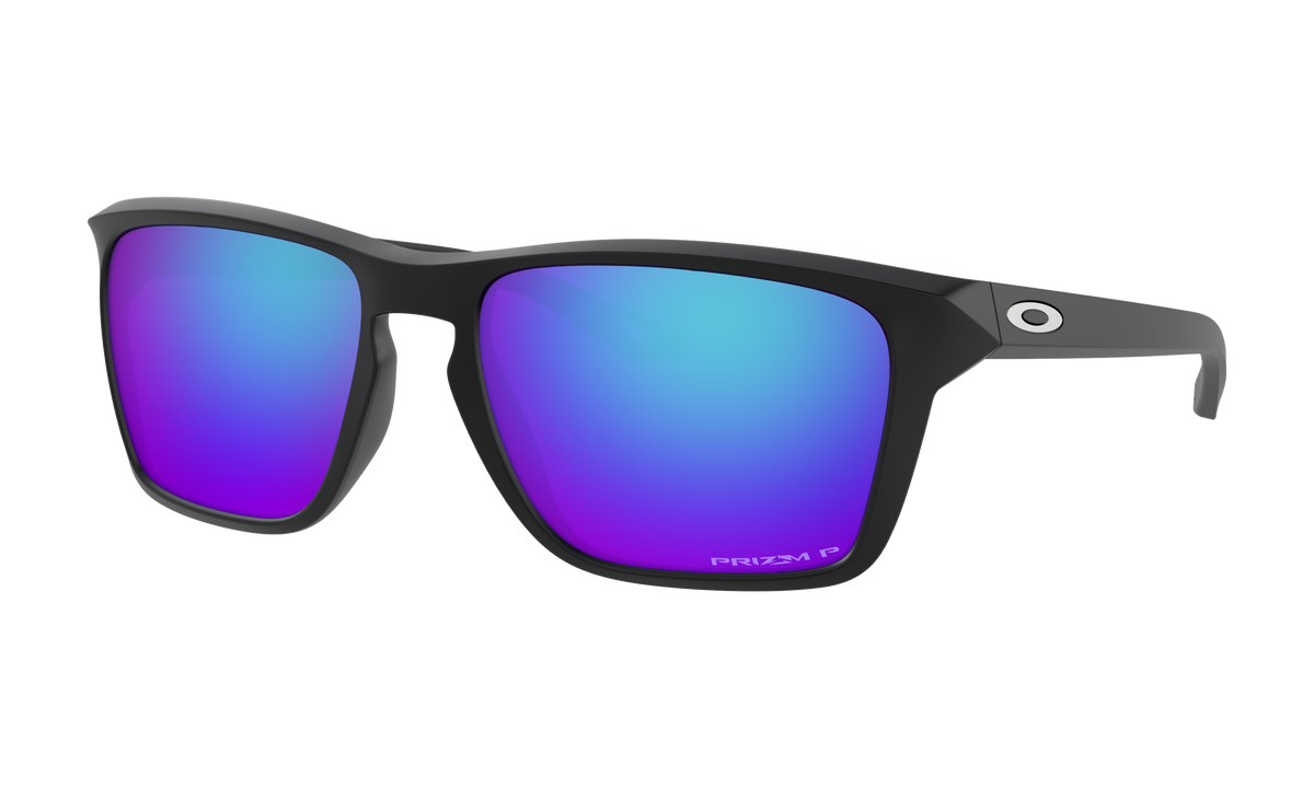Men's Oakley Sylas Sunglasses in Matte Black Prizm Sapphire Polarized 