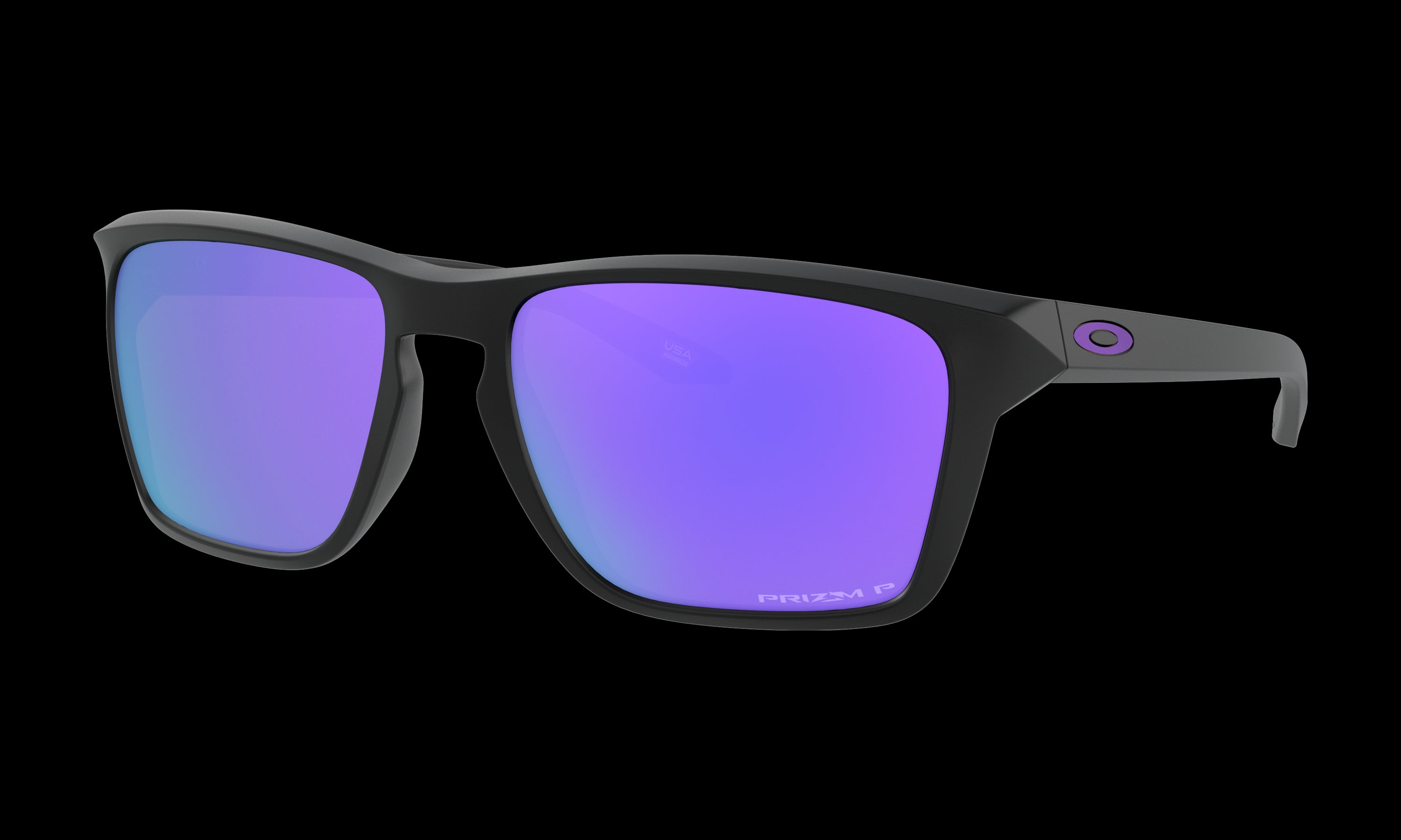 Men's Oakley Sylas Sunglasses in Matte Black Prizm Violet Polarized 