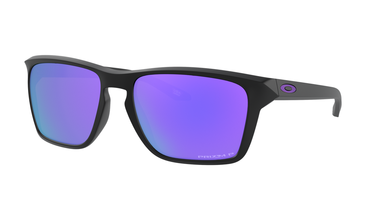 Men's Oakley Sylas Sunglasses in Matte Black Prizm Violet Polarized 