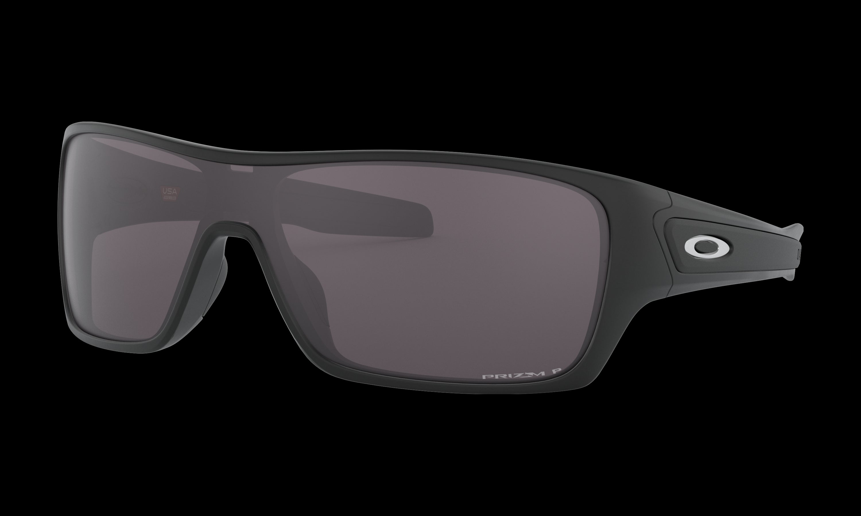 Men's Oakley Turbine Rotor Sunglasses in Matte Black Prizm Grey Polarized 