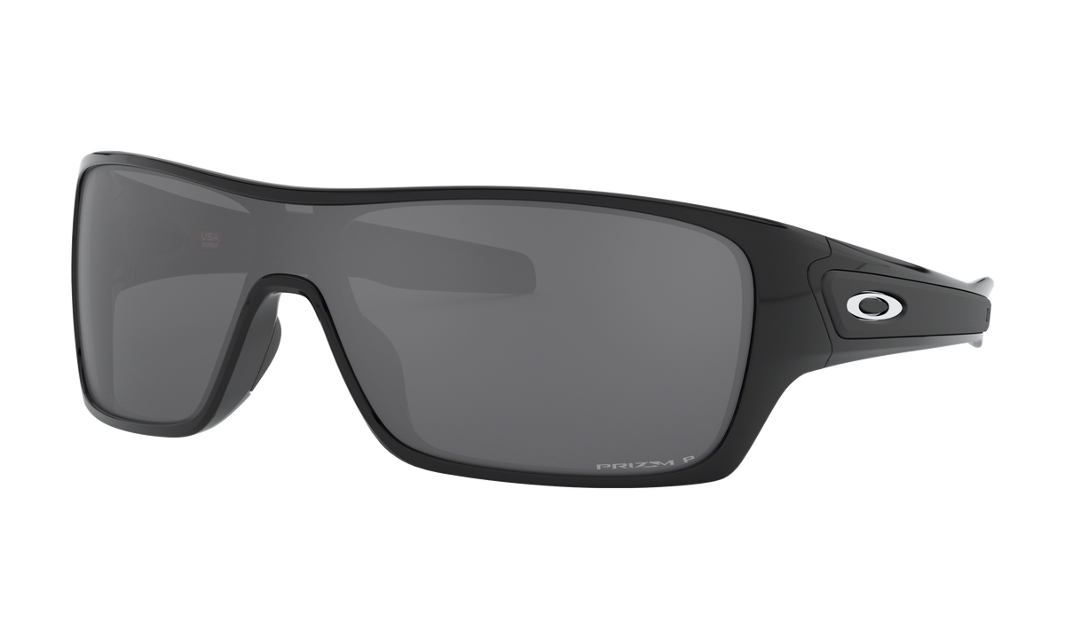 Men's Oakley Turbine Rotor Sunglasses in Polished Black Prizm Black Polarized 