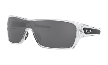 Men's Oakley Turbine Rotor Sunglasses in Polished Clear Prizm Black Polarized 