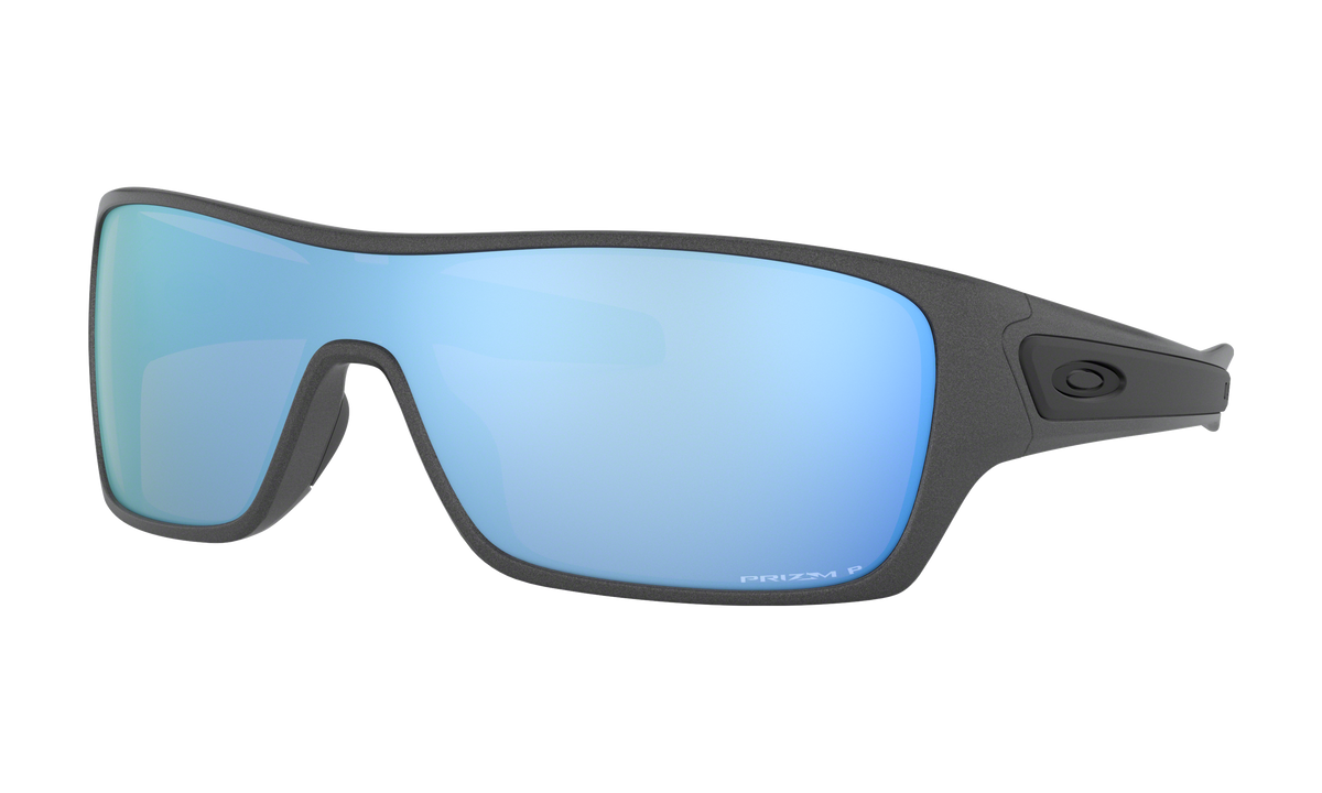 Men's Oakley Turbine Rotor Sunglasses in Steel Prizm Deep Water Plr