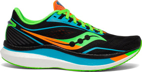 Men's Saucony Hurricane 23 Running Shoe in Black/ViziGold from the side