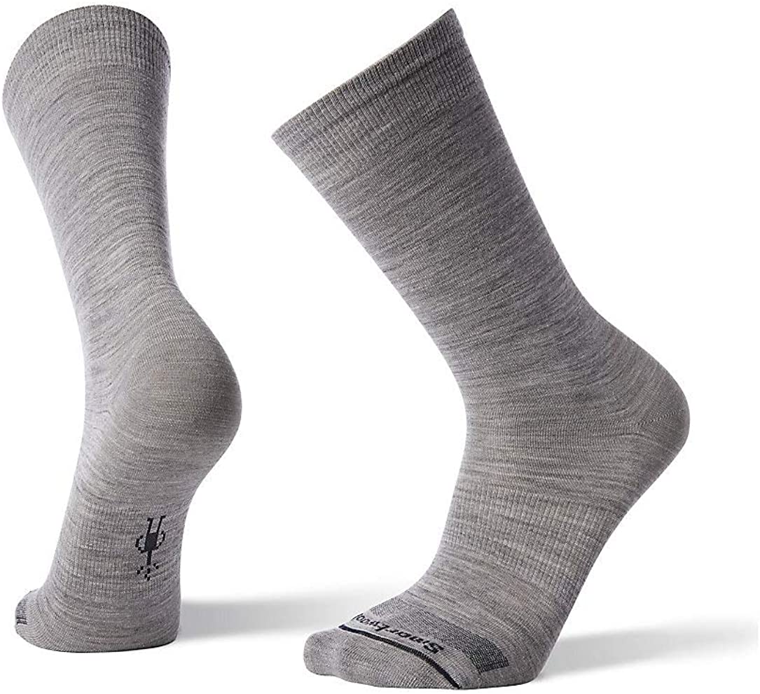 Men's Smartwool Anchor Line Crew Sock in Light Gray