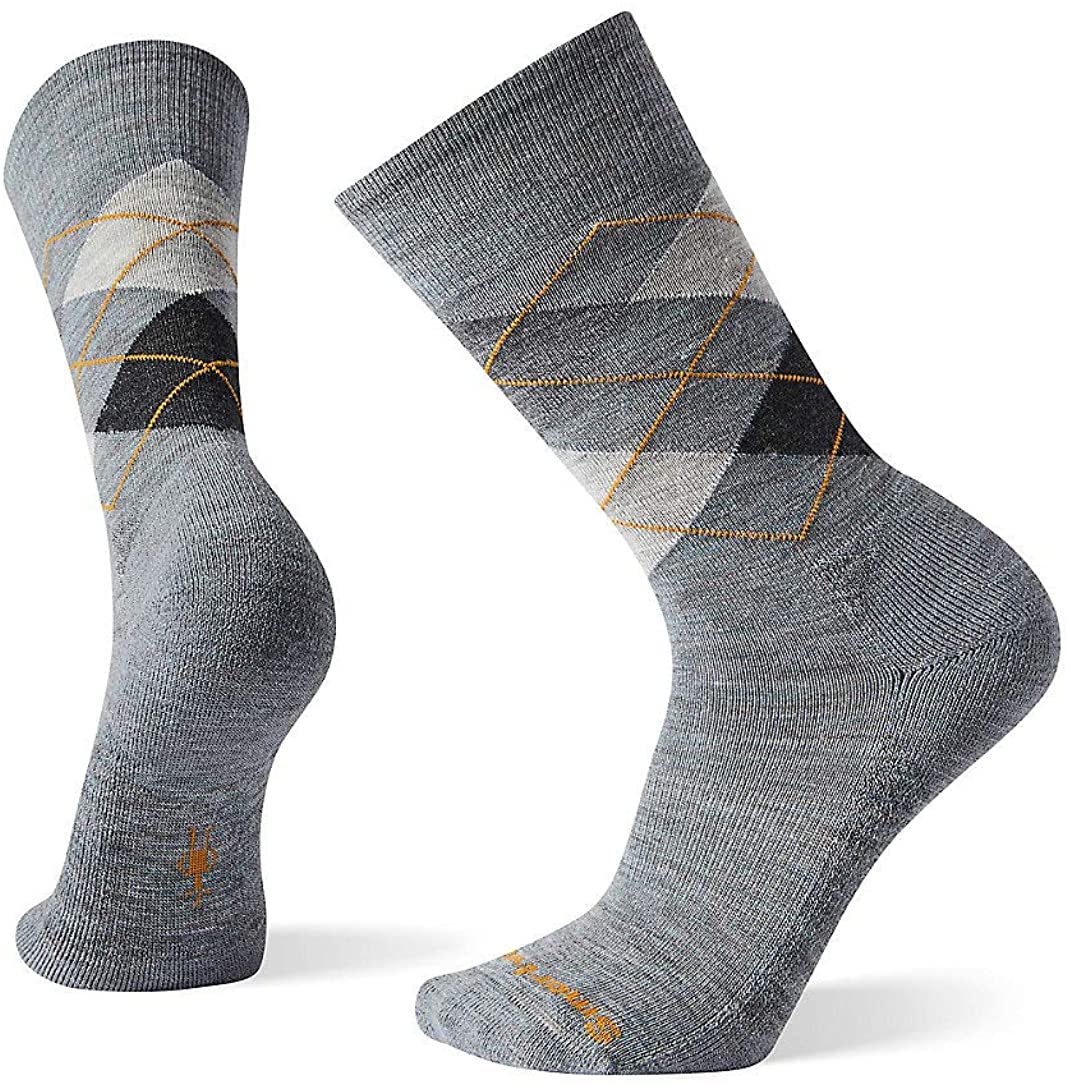 Men's Smartwool Diamond Jim Crew Sock Lunar Gray in front