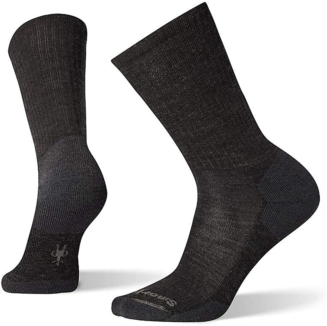 Men's Smartwool Heathered Rib Crew Sock in Charcoal from the side