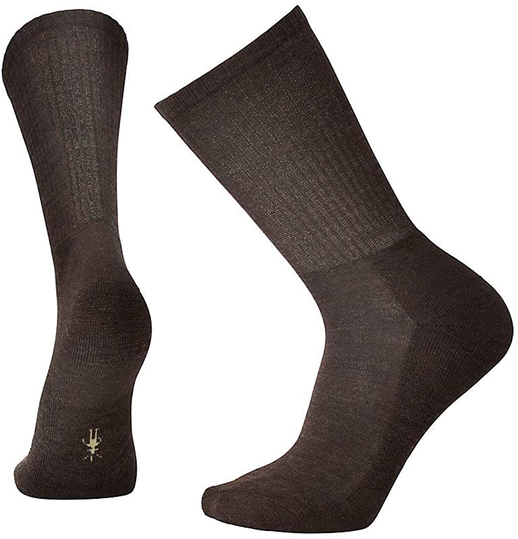 Men's Smartwool Heathered Rib Crew Sock in Chestnut from the side