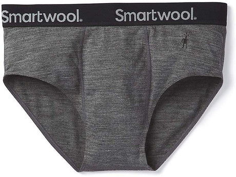 Men's Smartwool Merino Sport 150 Brief in Medium Gray Heather from the front