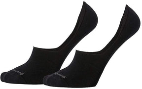 Men's Smartwool No Show 2 Pack Socks in Black from the front view