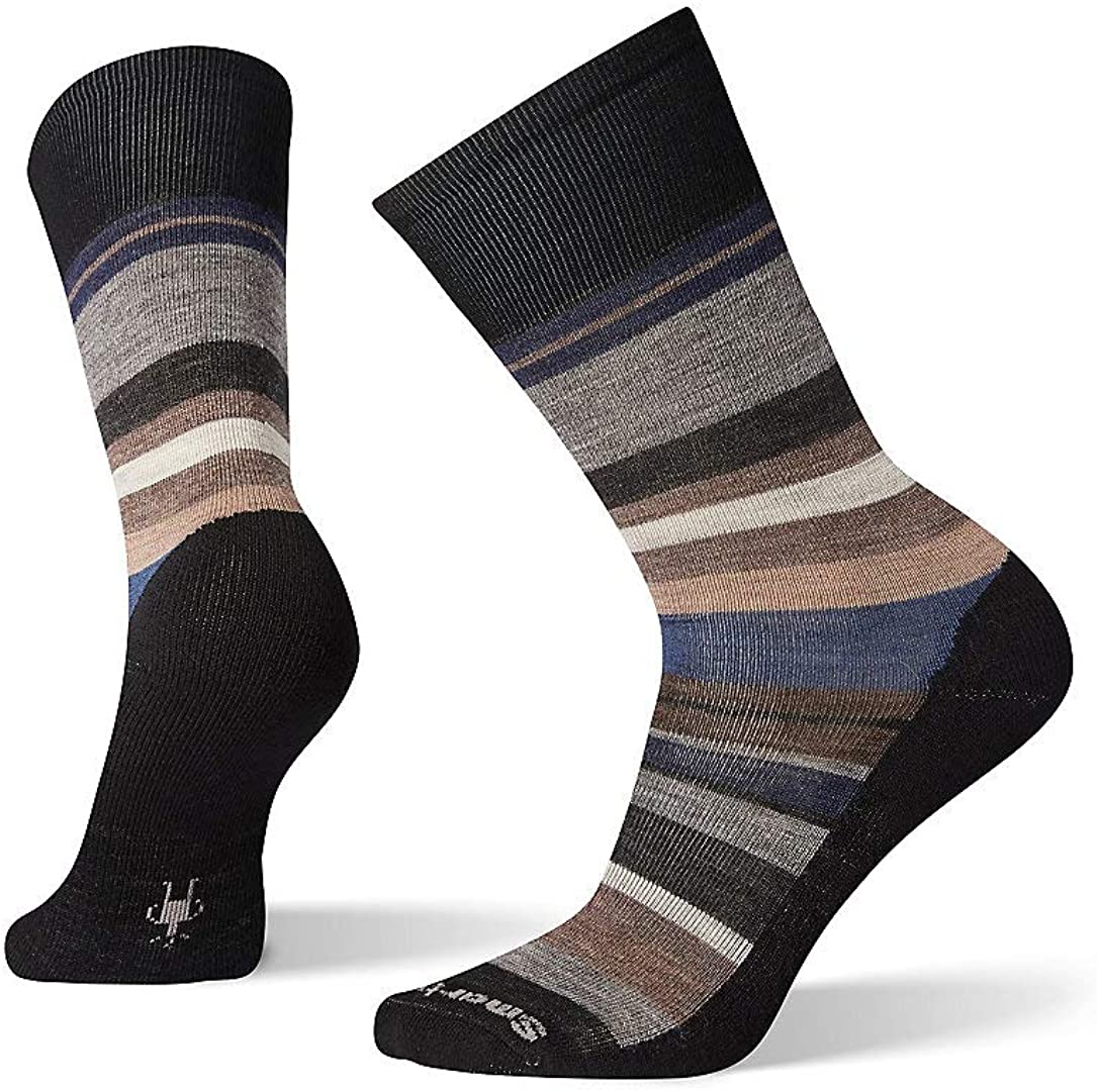 Men's Smartwool Saturnsphere Sock Black-Deep Navy in front