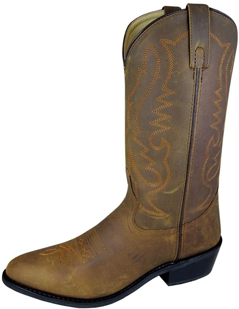 Men's Smoky Mountain Denver Leather Boot in Brown Oil Distress