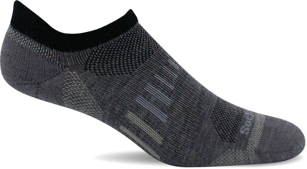 Men's Sockwell Ascend II Micro Moderate Compression Sock in Grey from the front view