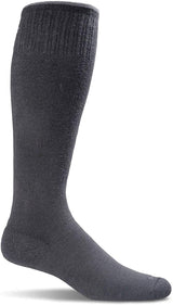 Sockwell Men's Circulator Moderate Graduated Compression Sock in Black from the side